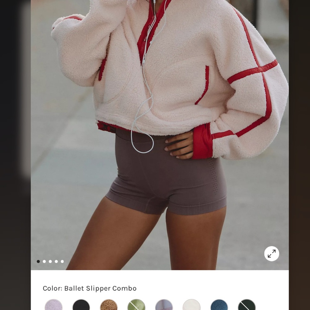 free people nwot mountain high half zip fleece
